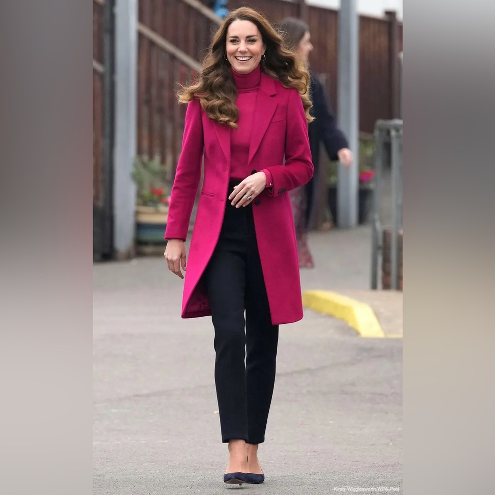 NWOT Hobbs London 'Tilda' Wool Coat in Fuchsia Pink ASO Kate Middleton-UK10/US6 - Picture 13 of 13